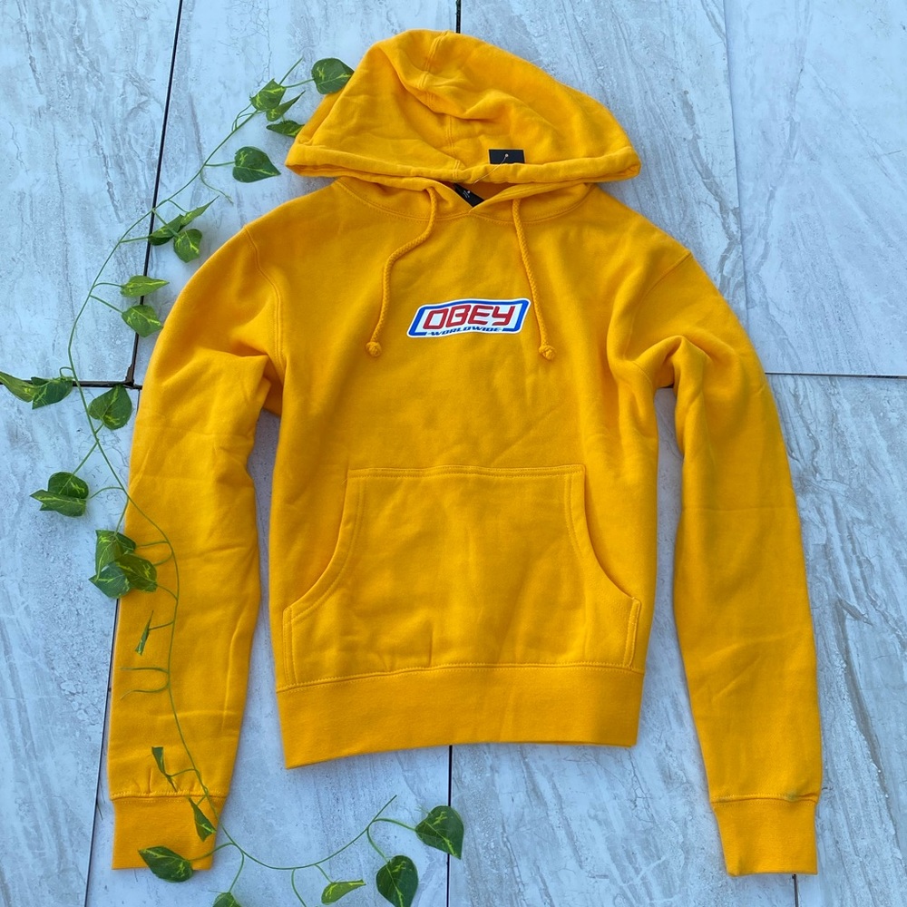 Obey Worldwide Clothing Pull Over Sweatshirt Hoodie Long Sleeve Crew Sweater